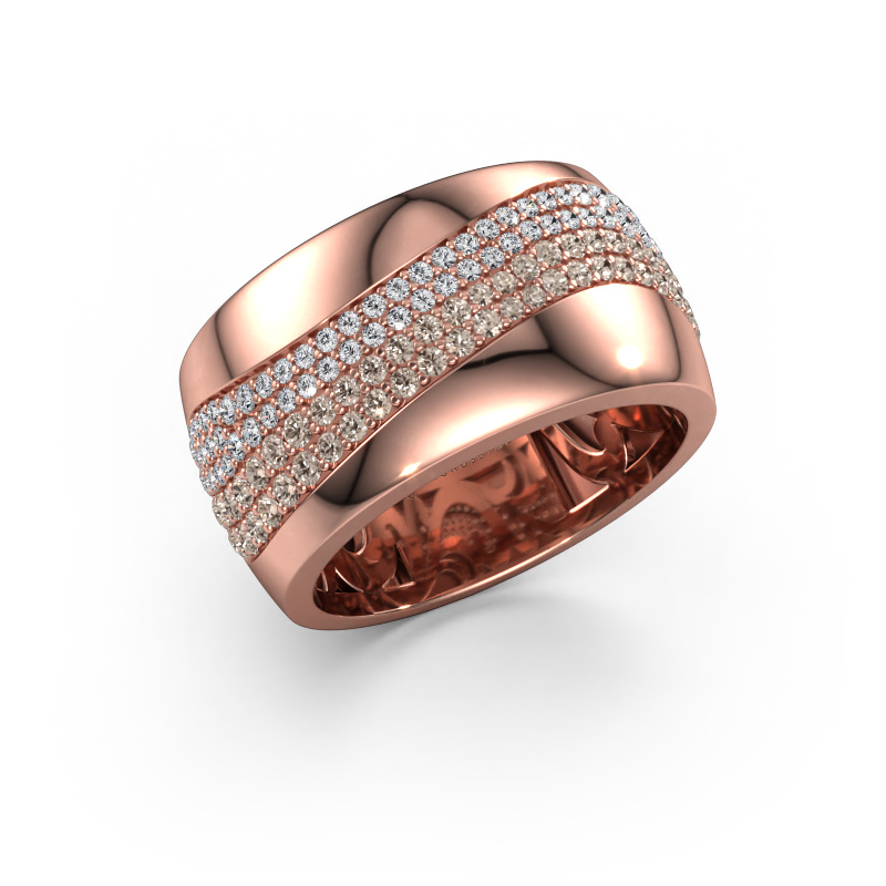 Bild von Ring Ria 585 Roségold Braun Diamant 0.793 crt