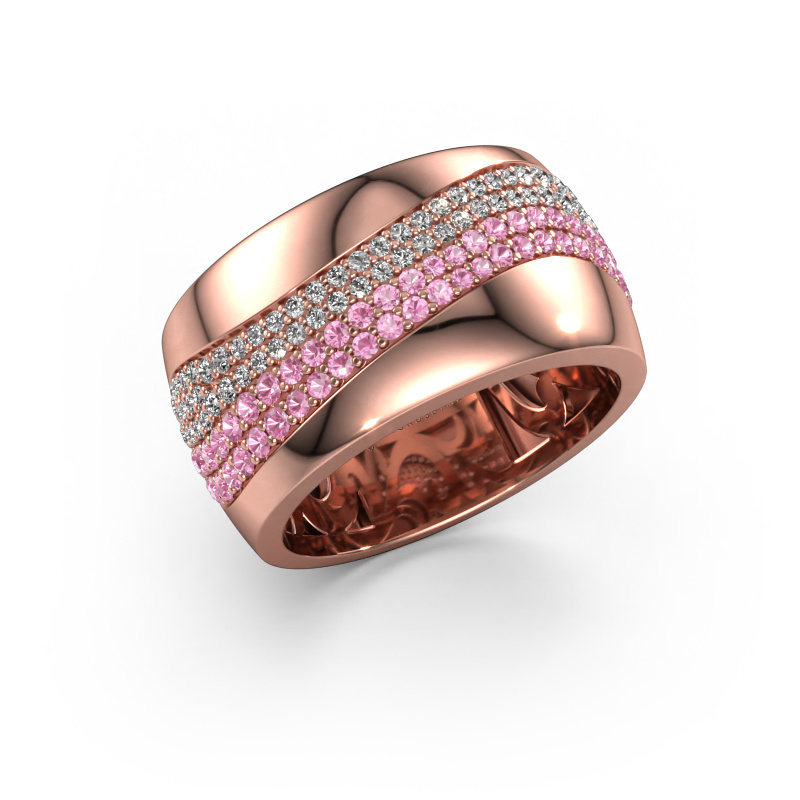 Image of Ring Ria 585 rose gold Pink sapphire 1 mm