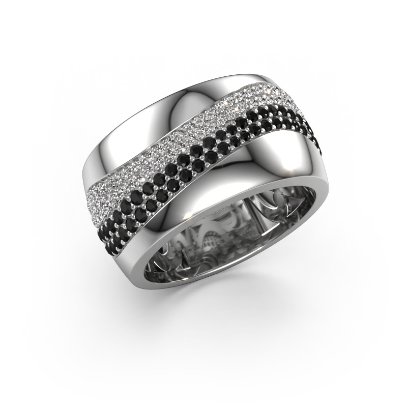 Bild von Ring Ria 585 Weißgold Schwarz Diamant 0.870 crt