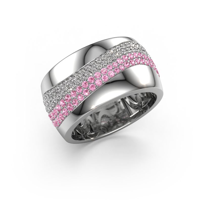 Bild von Ring Ria 585 Weißgold Pink Saphir 1 mm