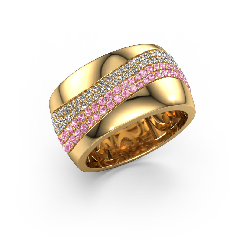 Image of Ring Ria 585 gold Pink sapphire 1 mm