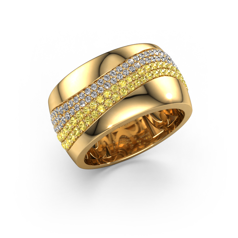 Image of Ring Ria 585 gold Yellow sapphire 1 mm