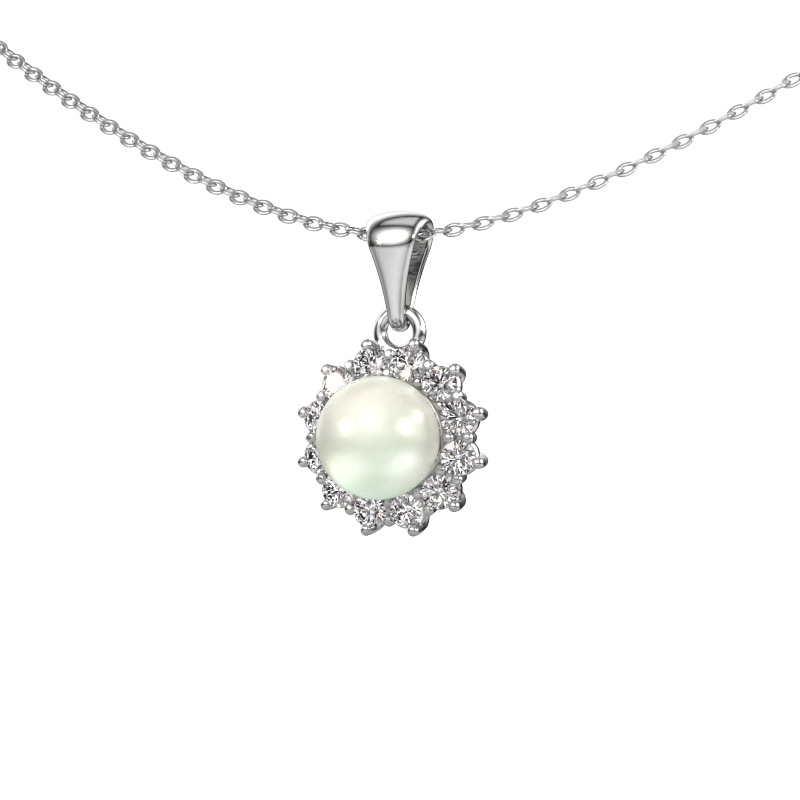 Image of Pendant Rian 585 white gold White pearl 7 mm