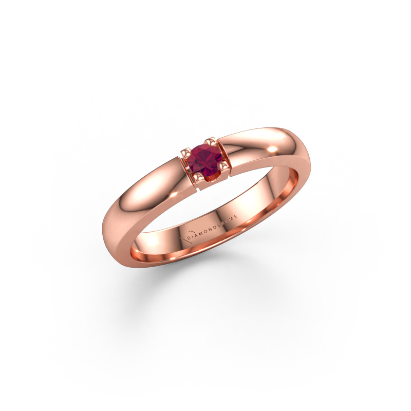 Immagine di Anello Rianne 1 585 oro rosa Rodolite 3 mm