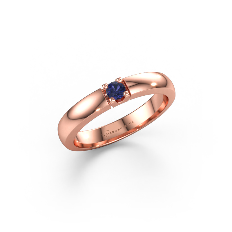 Immagine di Anello Rianne 1 585 oro rosa Zaffiro 3 mm