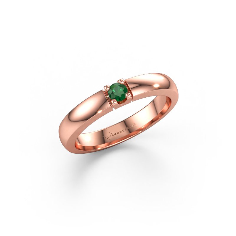 Bild av Ring Rianne 1 585 roséguld Smaragd 3 mm