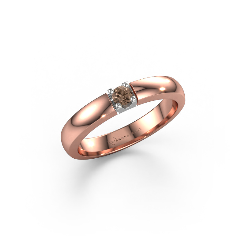Image of Ring Rianne 1 585 rose gold Brown diamond 0.10 crt