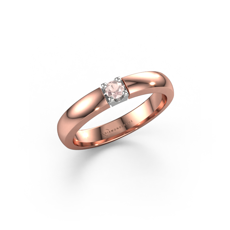 Bild von Ring Rianne 1 585 Roségold Morganit Champagner 3 mm