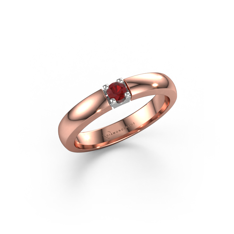 Image of Ring Rianne 1 585 rose gold Ruby 3 mm