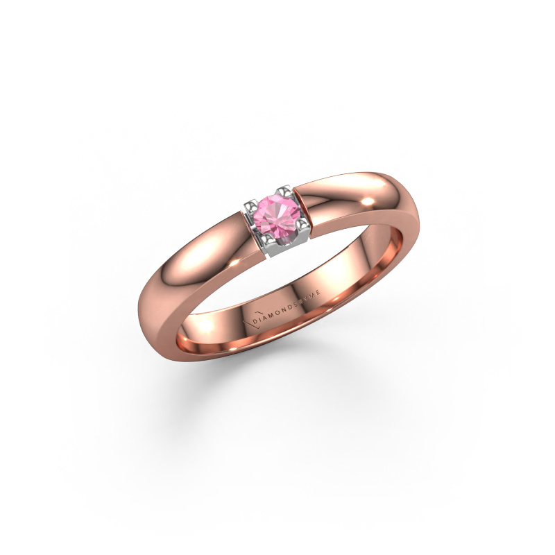 Image of Ring Rianne 1 585 rose gold Pink sapphire 3 mm