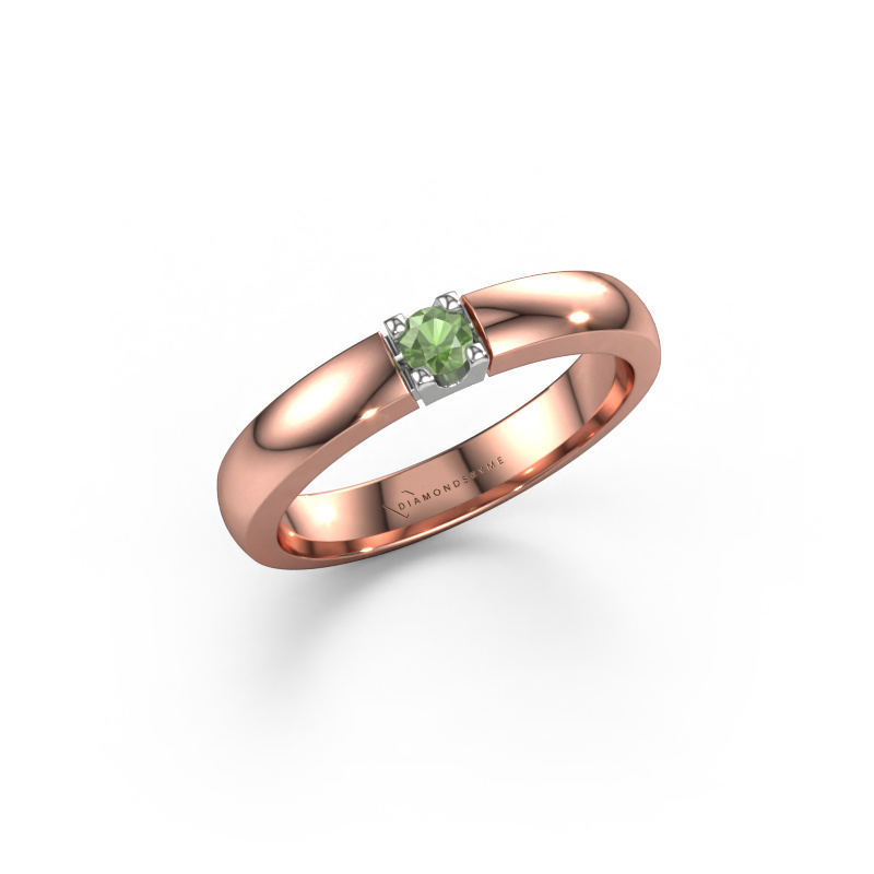 Bild von Ring Rianne 1 585 Roségold Turmalin grün 3 mm