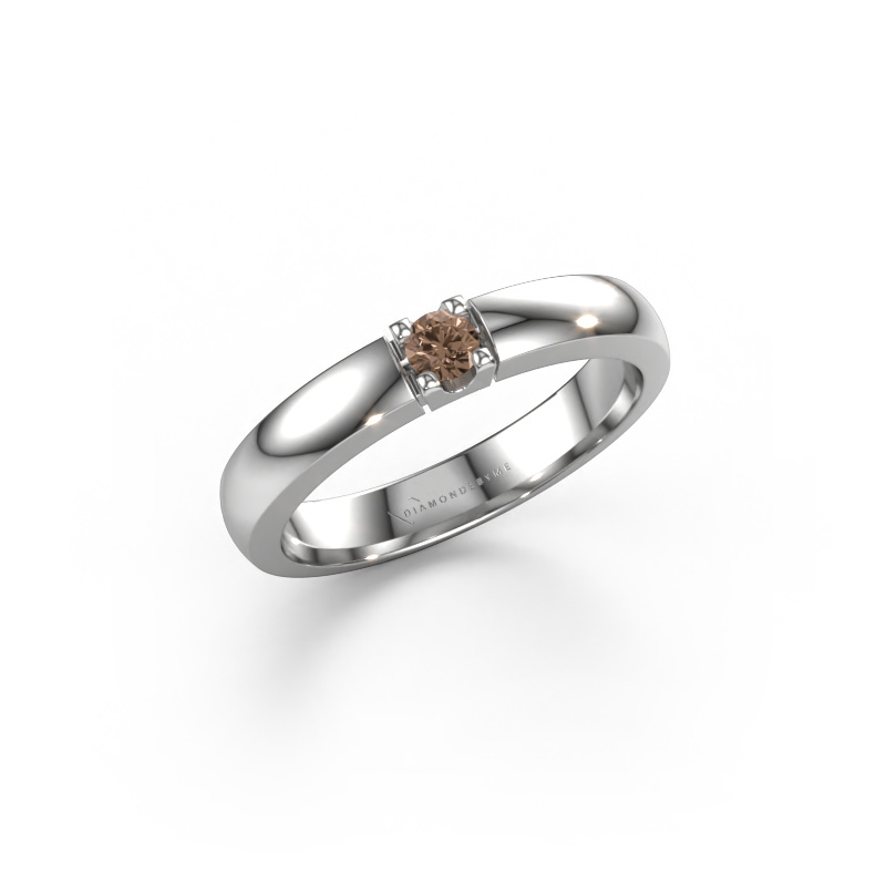 Image of Ring Rianne 1 585 white gold Brown diamond 0.10 crt