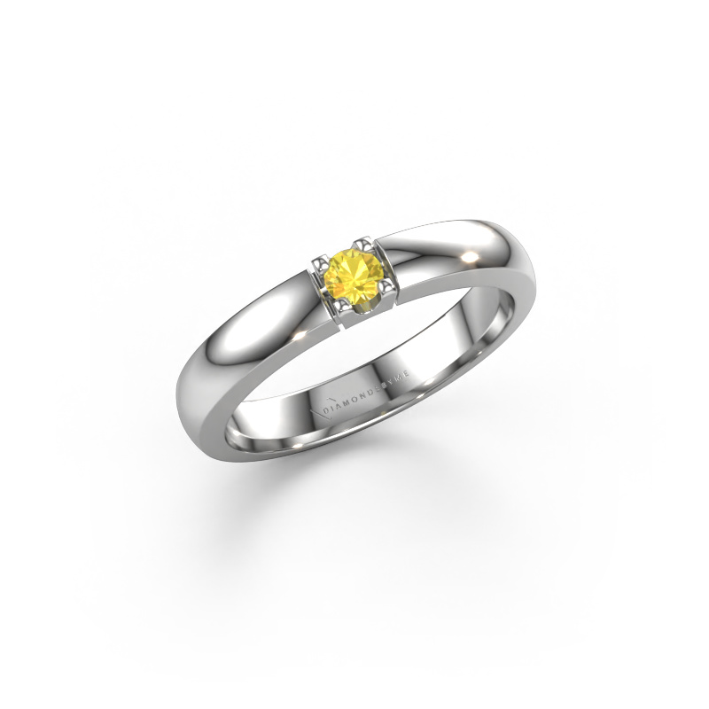 Image of Ring Rianne 1 950 platinum Yellow sapphire 3 mm