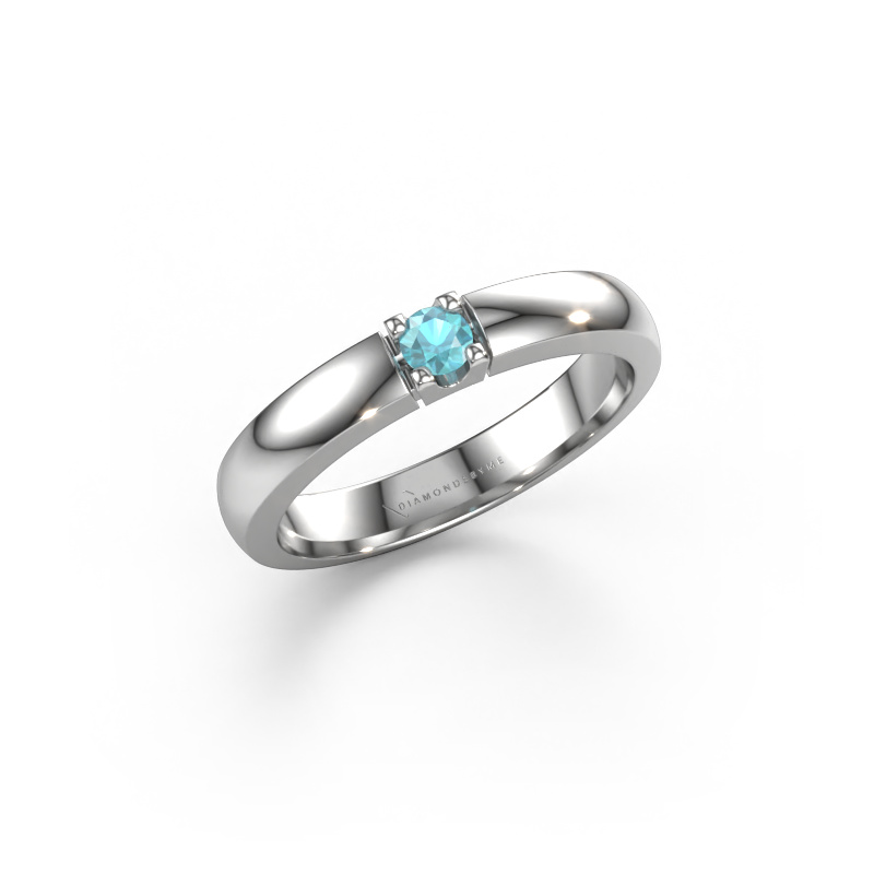 Image of Ring Rianne 1 950 platinum Blue topaz 3 mm