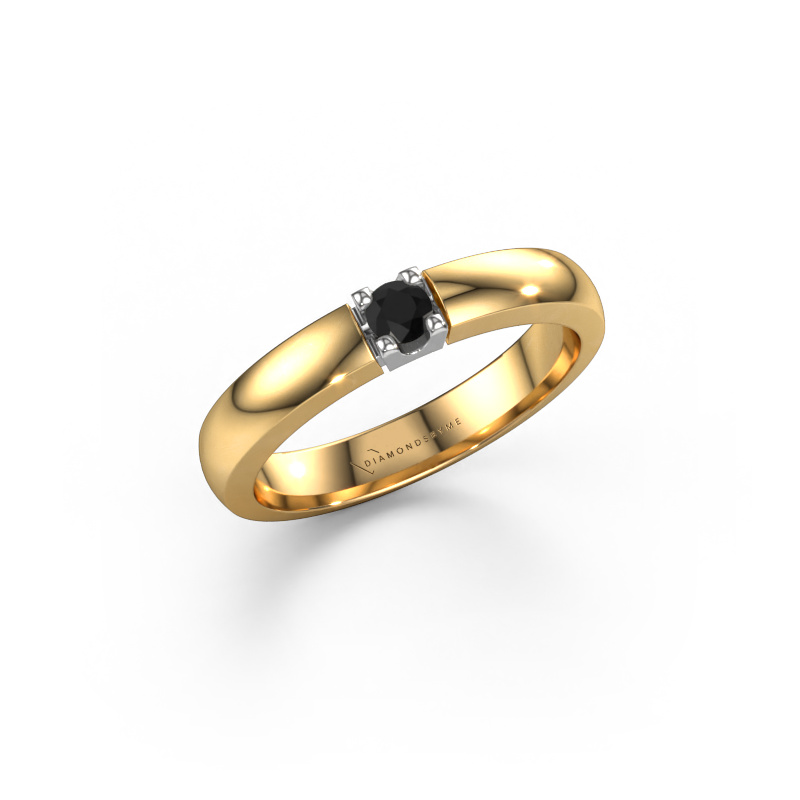 Image de Bague Rianne 1 585 or jaune Diamant noir 0.12 crt