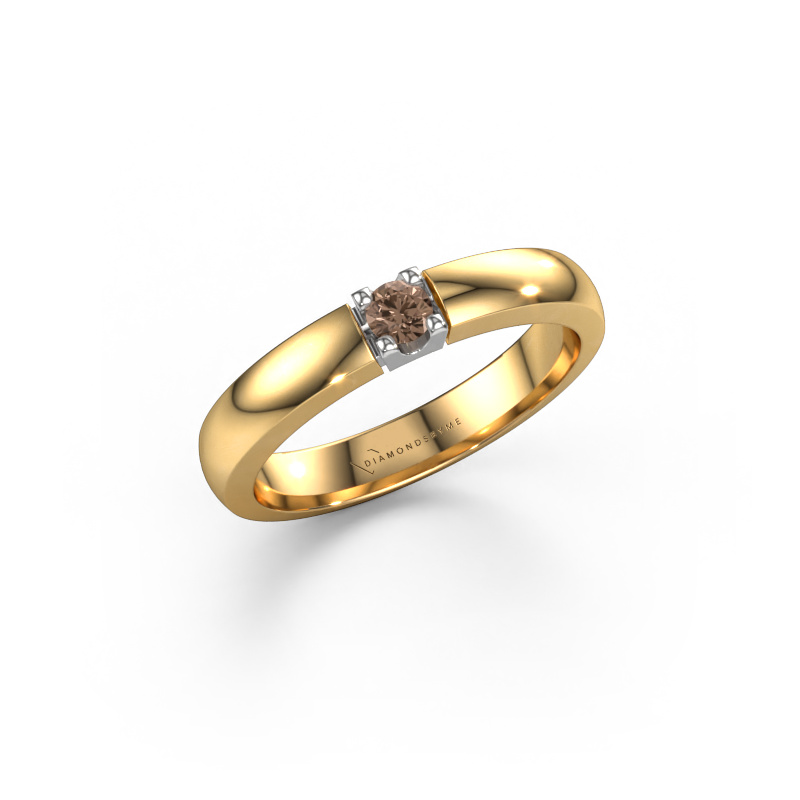 Image of Ring Rianne 1 585 gold Brown diamond 0.10 crt