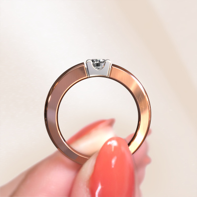 Diamant Memoire Ring cheapest echtes Roségold - New One