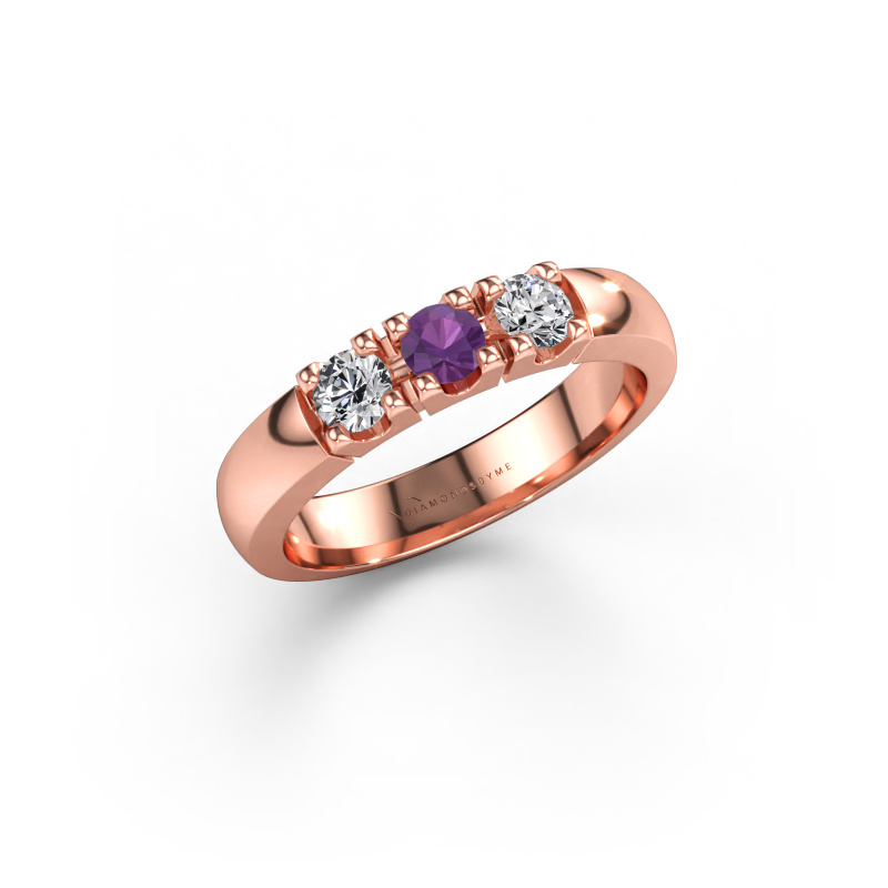 Bild av Ring Rianne 3 585 roséguld Ametist 3.4 mm