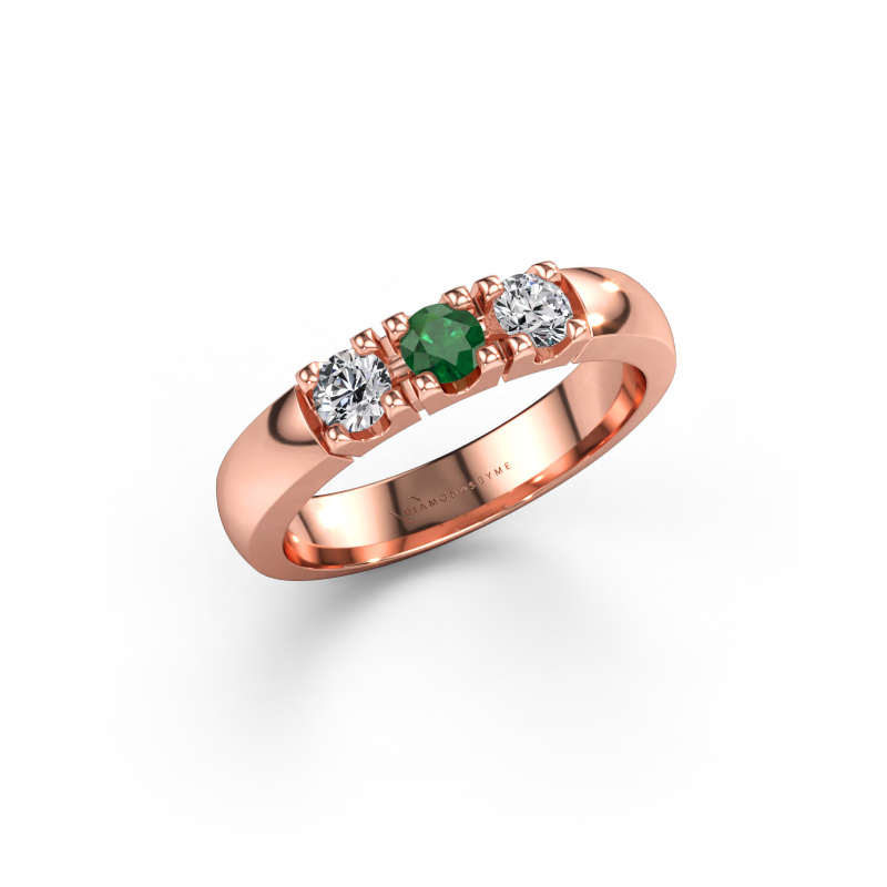 Bild av Ring Rianne 3 585 roséguld Smaragd 3.4 mm