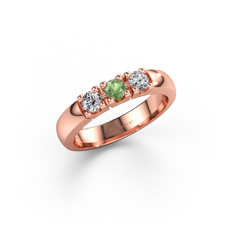 Bild av Ring Rianne 3 585 roséguld Grön turmalin 3.4 mm