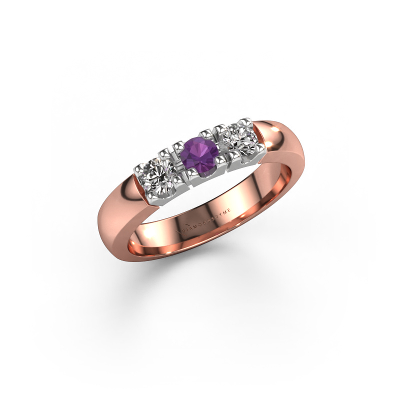 Bild von Ring Rianne 3 585 Roségold Amethyst 3.4 mm