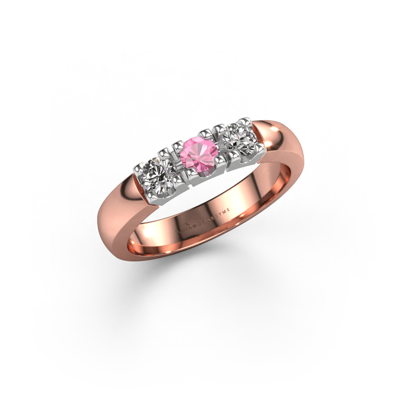 Bild von Ring Rianne 3 585 Roségold Pink Saphir 3.4 mm