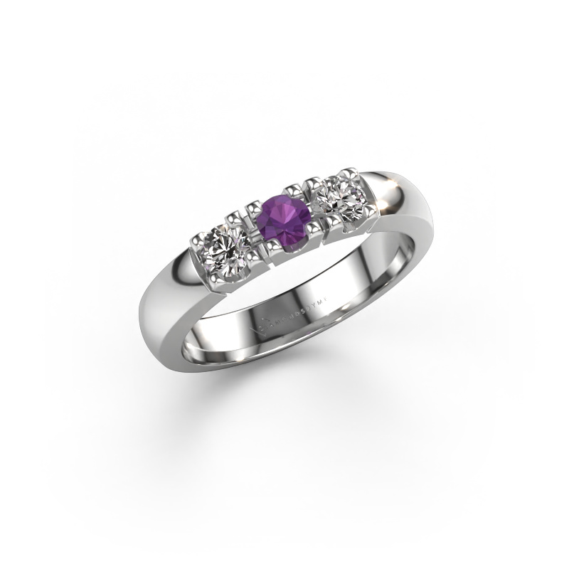 Bild von Ring Rianne 3 585 Weißgold Amethyst 3.4 mm