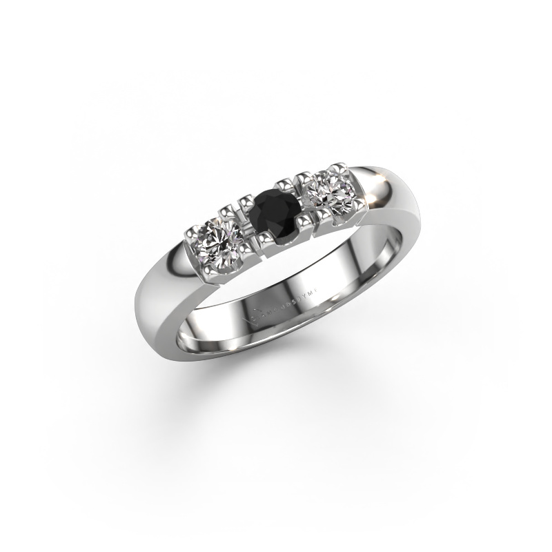 Bild von Ring Rianne 3 585 Weißgold Schwarz Diamant 0.48 crt