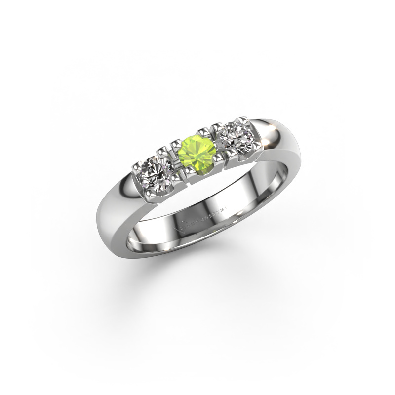 Image of Ring Rianne 3 950 platinum Peridot 3.4 mm