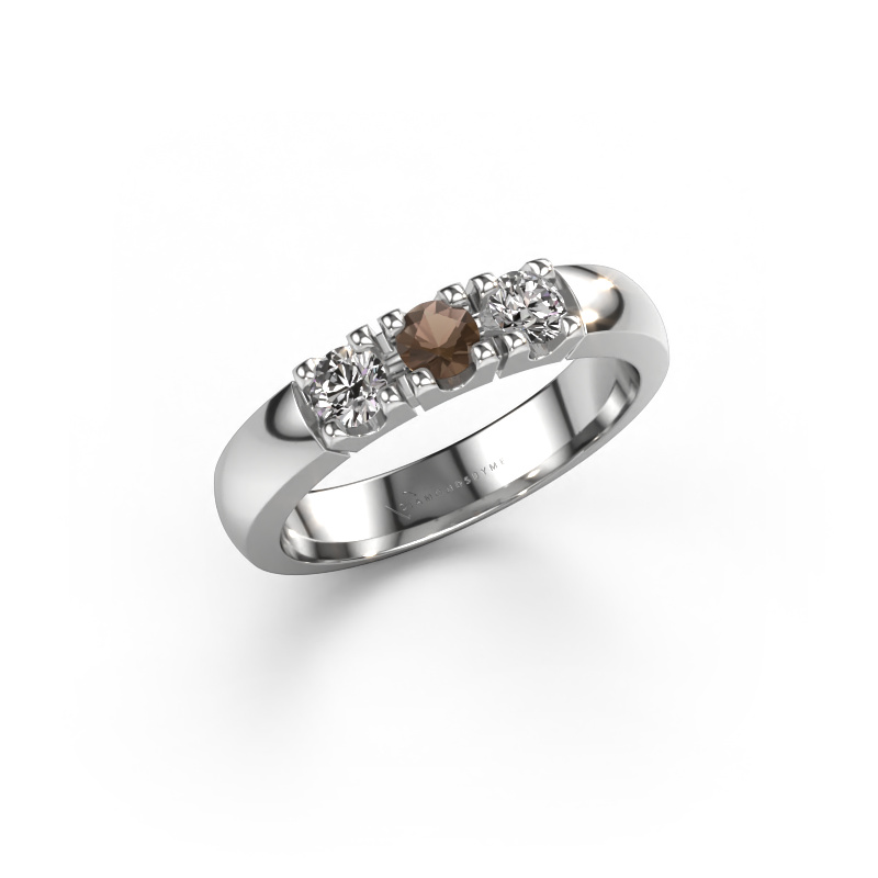 Bild von Ring Rianne 3 585 Weißgold Rauchquarz 3.4 mm
