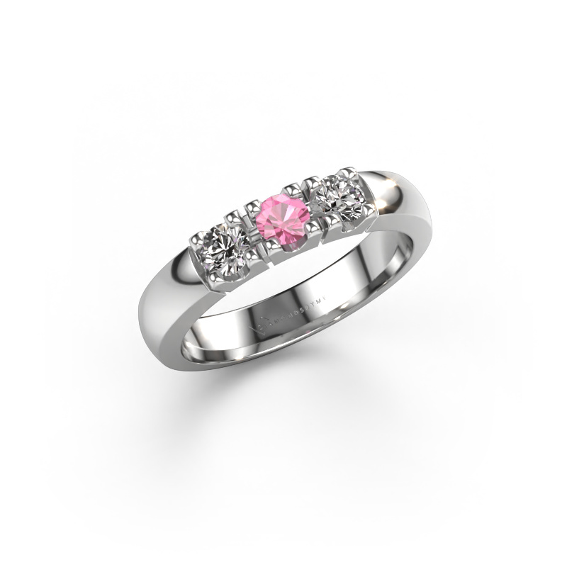 Bild von Ring Rianne 3 585 Weißgold Pink Saphir 3.4 mm