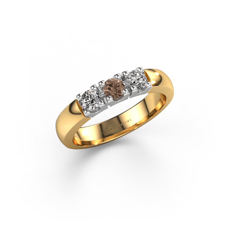 Bild von Ring Rianne 3 585 Gold Braun Diamant 0.450 crt