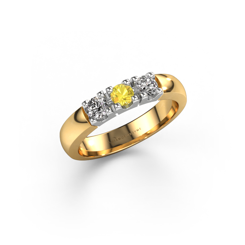 Image of Ring Rianne 3 585 gold Yellow sapphire 3.4 mm