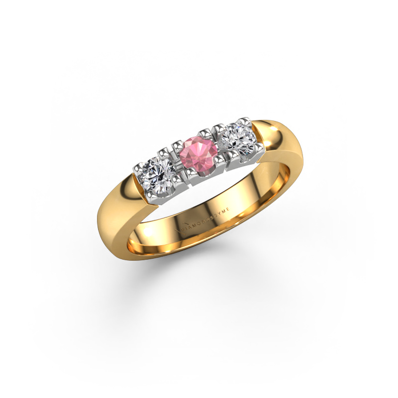 Afbeelding van Ring Rianne 3 585 Goud Toermalijn pink 3.4 mm