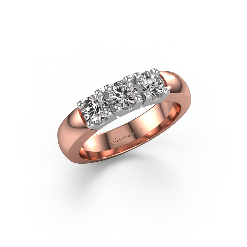 Image of Ring Rianne 3 585 rose gold Diamond 0.900 crt