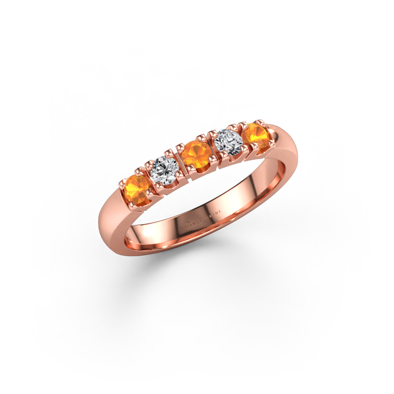 Immagine di Anello Rianne 5 585 oro rosa Citrino 2.7 mm