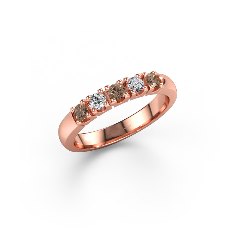 Immagine di Anello Rianne 5 585 oro rosa Diamante marrone 0.40 crt