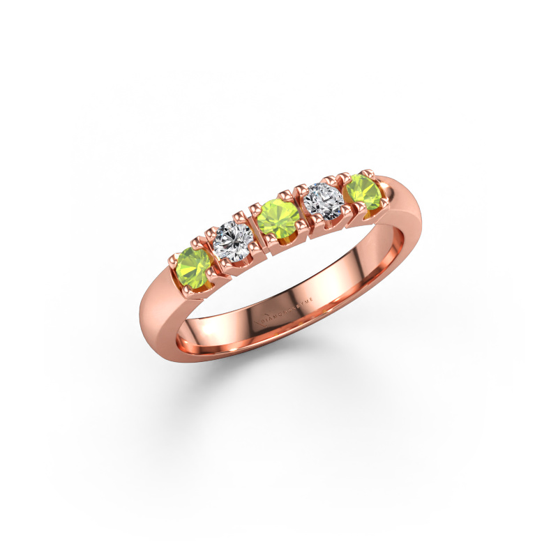 Immagine di Anello Rianne 5 585 oro rosa Peridoto 2.7 mm