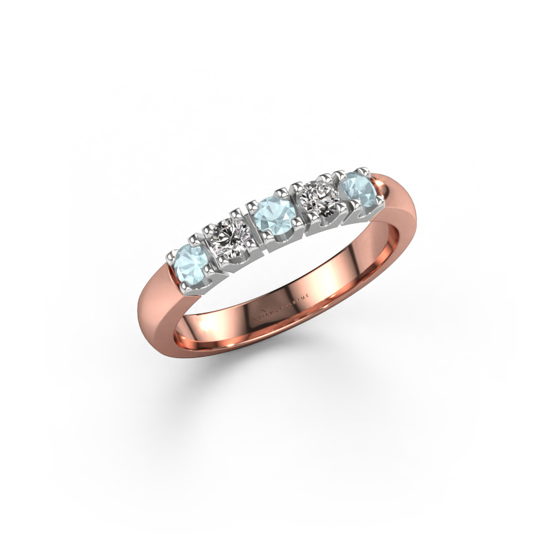 Image of Ring Rianne 5 585 rose gold Aquamarine 2.7 mm