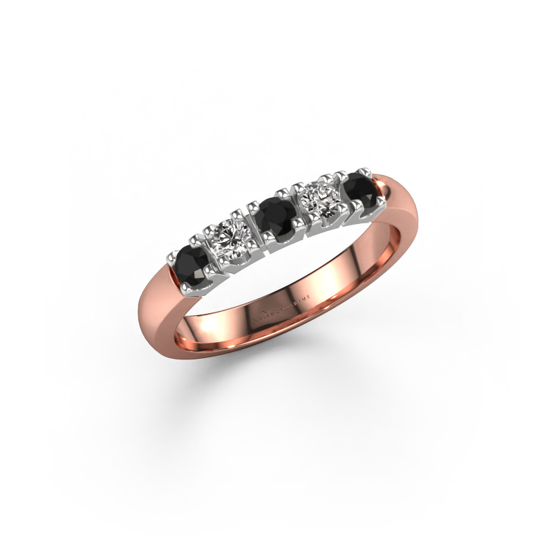 Image of Ring Rianne 5 585 rose gold Black diamond 0.448 crt