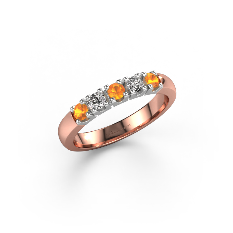 Image of Ring Rianne 5 585 rose gold Citrin 2.7 mm
