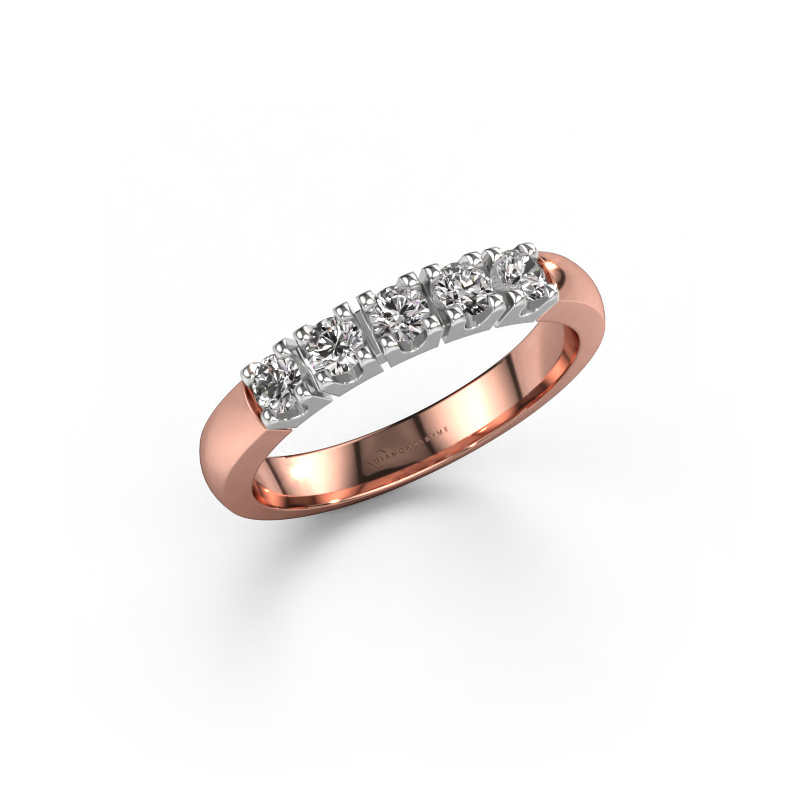 Afbeelding van Ring Rianne 5 585 rosé goud Zirkonia 2.7 mm