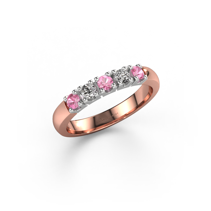 Image of Ring Rianne 5 585 rose gold Pink sapphire 2.7 mm
