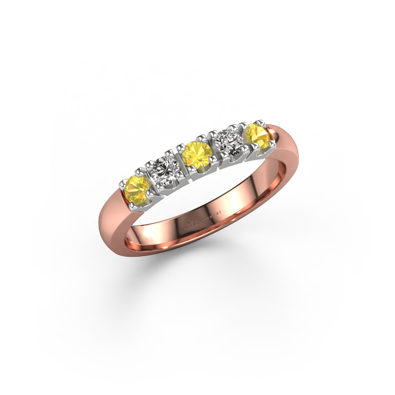 Bild von Ring Rianne 5 585 Roségold Gelb Saphir 2.7 mm