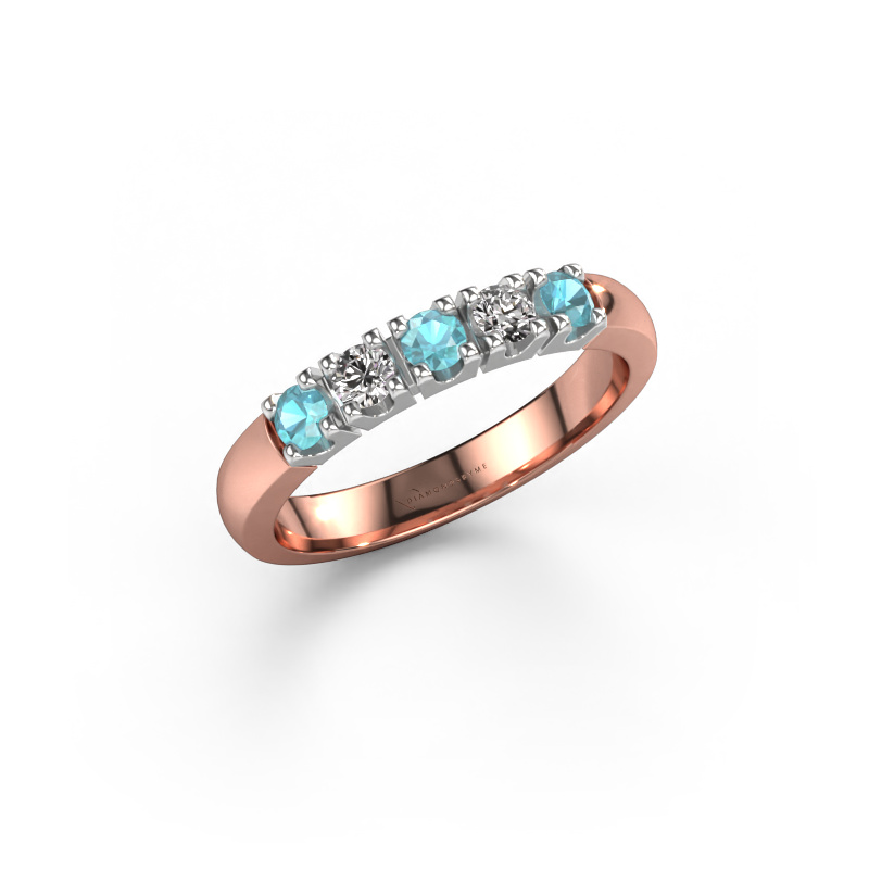 Image of Ring Rianne 5 585 rose gold Blue topaz 2.7 mm