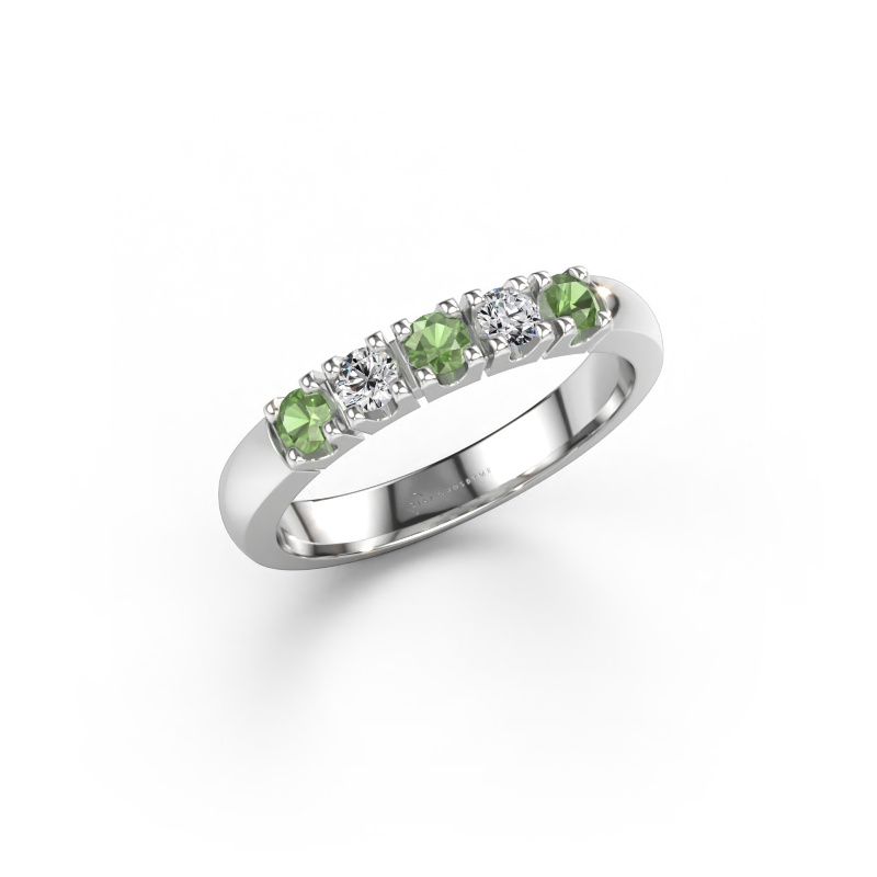 Image de Bague Rianne 5 585 or blanc Vert tourmaline 2.7 mm