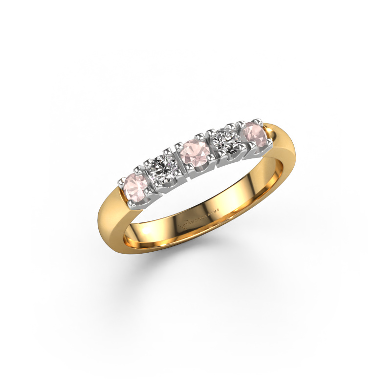 Image de Bague Rianne 5 585 or jaune Champagne morganite 2.7 mm