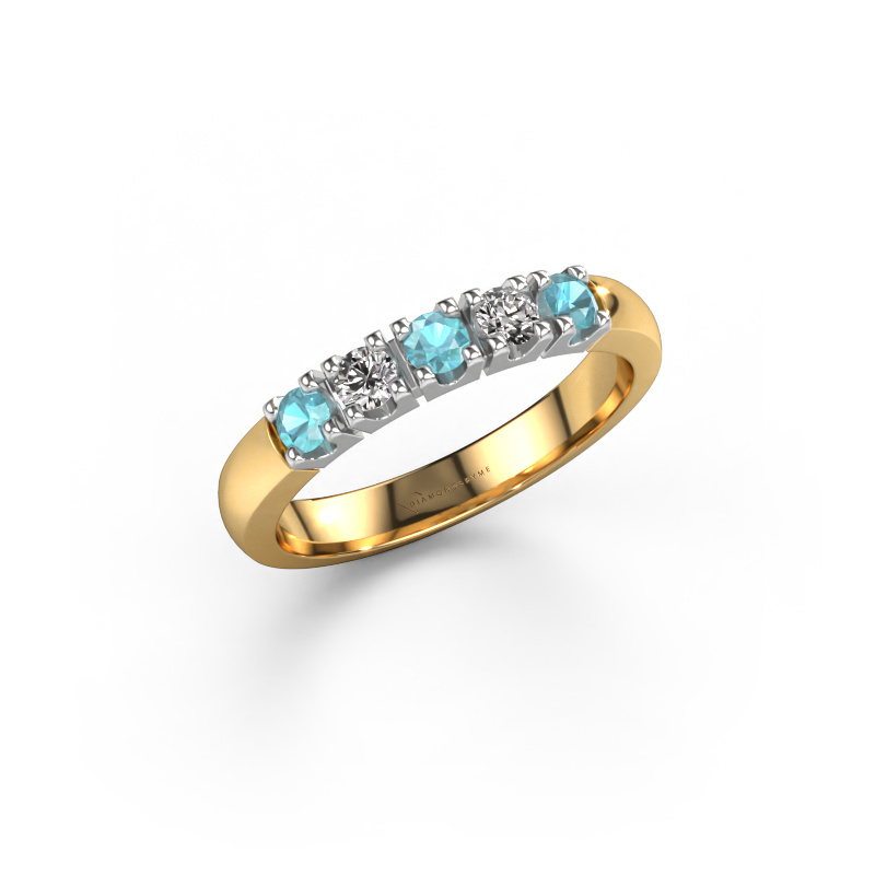 Afbeelding van Ring Rianne 5 585 goud Blauw topaas 2.7 mm