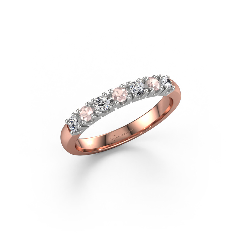 Image of Ring Rianne 7 585 rose gold Morganite champagne 2.4 mm