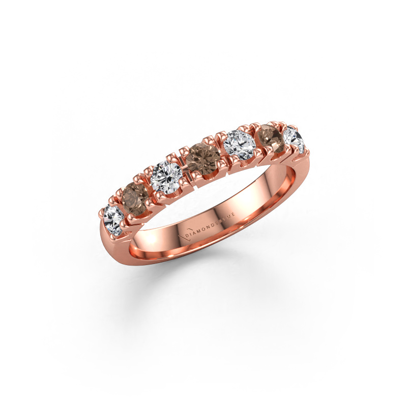 Immagine di Anello Rianne 7 585 oro rosa Diamante marrone 0.70 crt
